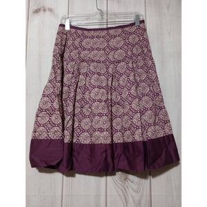 Talbots Skirt Ladies 4 Petite Purple Tan‎